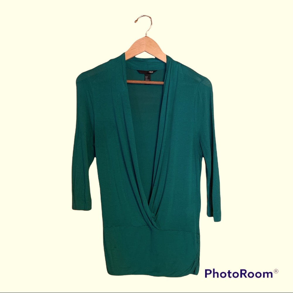 H&M Kelly Green Top Women’s Size Medium - Picture 1 of 5